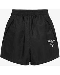 Prada - Logo-embellished Re-nylon Recycled-polyamide Shorts - Lyst