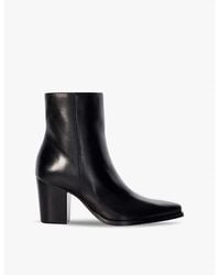 Dune - Paxten Pointed-Toe Leather Ankle Boots - Lyst