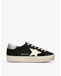 Golden Goose - Hi Star 90201 Logo-print Suede And Leather Low-top Trainers - Lyst