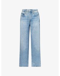 Rag & Bone - Scarlet Miramar Terry Wide-Leg Cotton-Jersey Trousers - Lyst