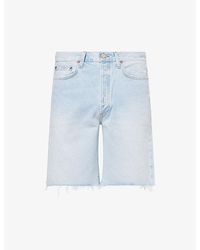 Agolde - Anson Frayed-Hem Denim Shorts - Lyst