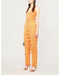 lavish alice orange jumpsuit