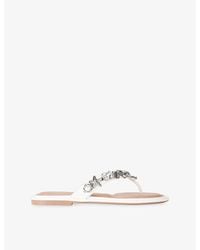 Carvela Kurt Geiger - Marina Faux-Leather Flat Sandals - Lyst