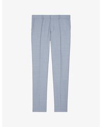 The Kooples - Tapered-Leg Slim-Fit Wool Trousers - Lyst