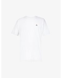 Vivienne Westwood - Orb Logo-embroidered Cotton T-shirt Xx - Lyst