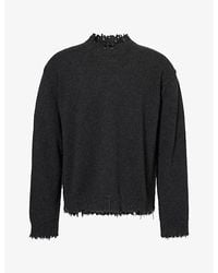 Uma Wang - Long-Sleeve Raw-Edge Cashmere Jumper - Lyst