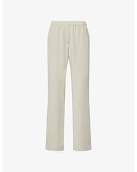 Samsøe & Samsøe - Hoys Relaxed-Fit Straight-Leg Mid-Rise Stretch-Woven Trousers - Lyst