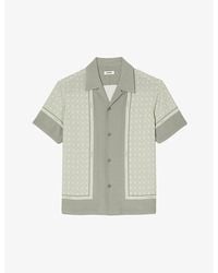 Sandro - Graphic Panel-print Woven Shirt - Lyst