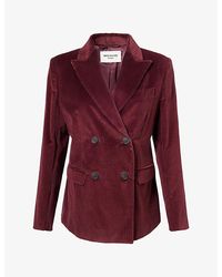 Weekend by Maxmara - Double-Breasted Cotton-Corduroy Blazer - Lyst