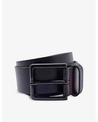 HUGO - Logo-Embossed Leather Belt - Lyst