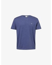 GANT - Shield Embroidered-Logo Cotton T-Shirt - Lyst