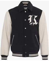 IKKS - Logo-embroidered Collared Wool-blend Jacket Xx - Lyst