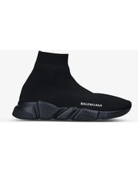 balenciaga speed trainer black red white