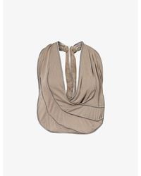 Jaded London - Vrax Cowl-Neck Woven Top - Lyst