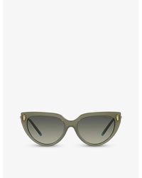 Tiffany & Co. - Tf4195 Cat-eye Brand-embellished Acetate And Metal Sunglasses - Lyst