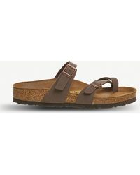 birkenstock mayari cross strap sandals mocha