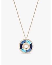 Piaget - Possession Vibrant Palace 18Ct Rose- Turquoises, Sodalites, Dumortierites And 0.16Ct Brilliant-Cut Diamond Pendant Necklace 1 Si - Lyst