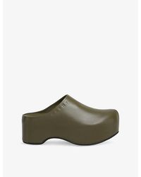 Marni - Chunky Leather Clogs - Lyst