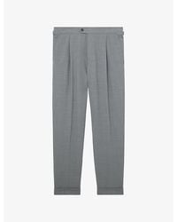 Reiss - Promise Adjustable Tailored-Fit Stretch Wool-Blend Trousers - Lyst