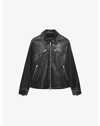 AllSaints - Verdi Slim-Fit Leather Jacket - Lyst