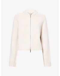 ME+EM - Zipped Wool-Blend Cardigan - Lyst