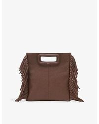 Maje - M Grained-Leather Cross-Body Bag - Lyst