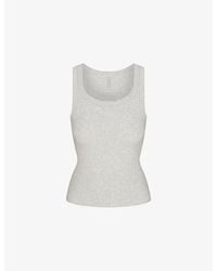 Skims - Scoop-Neck Ribbed Stretch-Cotton Tank Top - Lyst