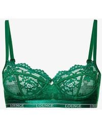 Lounge Underwear - Blossom Floral-embroidered Stretch-lace Bra - Lyst