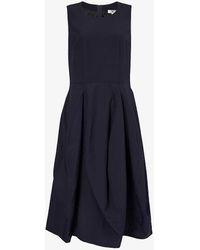 Comme des Garçons - Sleeveless Pleated-skirt Wool Midi Dress - Lyst