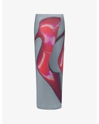 Acne Studios - Emay Graphic-print Stretch-jersey Maxi Skirt - Lyst