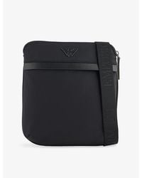 Emporio Armani - Flat Woven Cross-Body Bag - Lyst