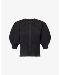 CFCL - Balloon-Sleeve Knitted Cardigan - Lyst