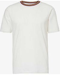 Paul Smith - Striped-trim Regular-fit Cotton-jersey T-shirt X - Lyst