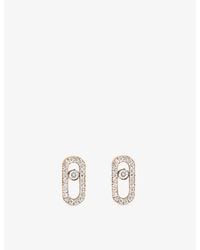 Messika - Move Uno 18Ct And 0.16Ct Diamond Stud Earrings - Lyst