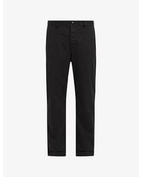 AllSaints - Rhode Straight-leg Relaxed-fit Stretch Organic-cotton Trousers - Lyst