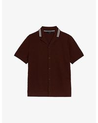 Ted Baker - Ewann Textured Knitted Polo Shirt - Lyst