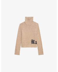 Zadig & Voltaire - Nalma Text-Intarsia Merino Wool Jumper - Lyst