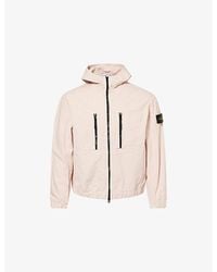 Stone Island - Hooded Zip-Up Cotton Ripstop Jacket - Lyst