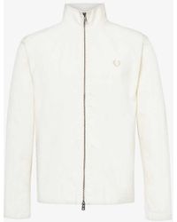 Fred Perry - Brand-embroidered Funnel-neck Cotton Jacket - Lyst