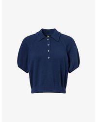 PAIGE - Birch Cropped Cotton-Blend Polo Top - Lyst