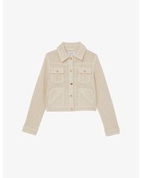 Reiss - Renzo Textured Cotton-Blend Trucker Jacket - Lyst