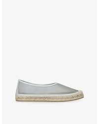 Dear Frances - Vespa Mesh And Leather Espadrille Flats - Lyst