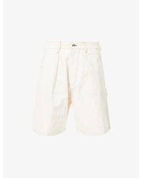 STORY mfg. - Lush Carpenter Pleated Cotton Shorts - Lyst