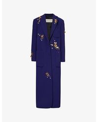 Dries Van Noten - Embellished Notch-lapel Relaxed-fit Woven Coat - Lyst