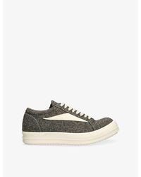 Rick Owens - Vintage Woven And Suede Low-Top Trainers - Lyst