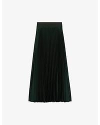 Reiss - Seren Pleated Woven Midi Skirt - Lyst
