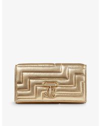 Jimmy Choo - Avenue Quilted Metallic-leather Wallet-on-chain - Lyst