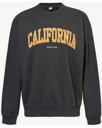 Sporty & Rich - California Brand-print Cotton-blend Sweatshirt X - Lyst