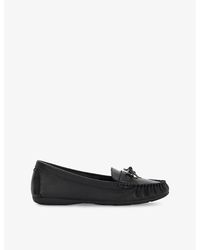 Dune - Grovers Bow-Embellished Leather Loafers - Lyst