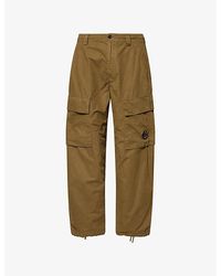 C.P. Company - Microreps Wide-Leg Cotton Cargo Trousers - Lyst